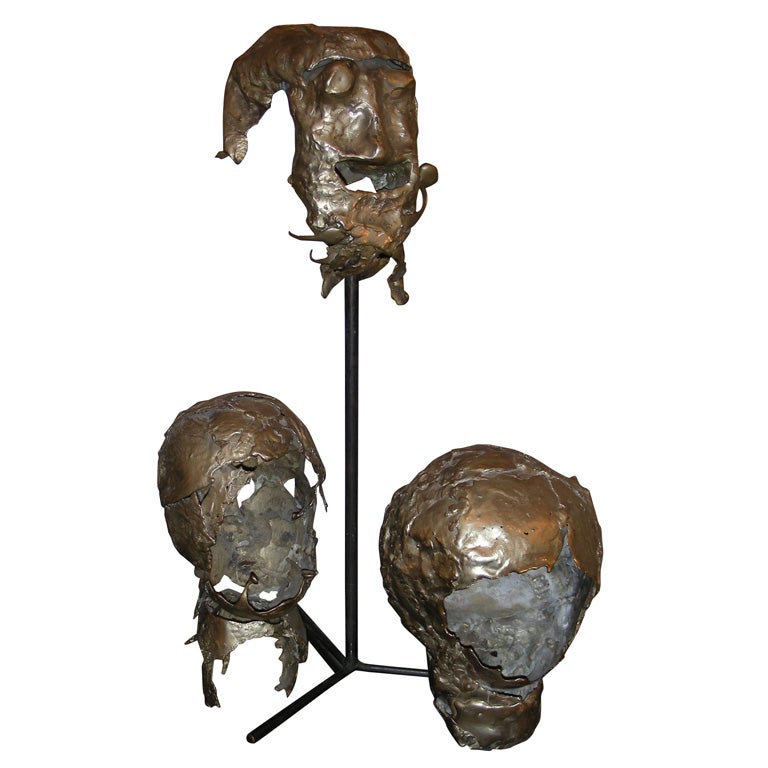 Ensemble de 3 sculptures d'Alexandre Babeanu des années 1960 intitulées «andoux »