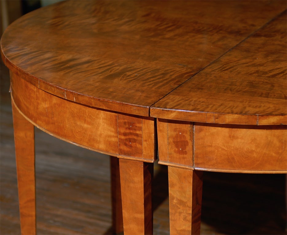 Swedish 19th Century Karl Johan Style Birch Table In Good Condition In Atlanta, GA