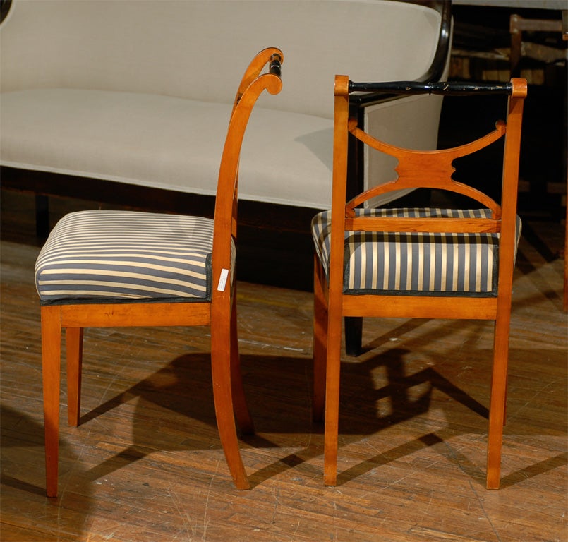 Set of Four 19th Century Karl Johan Swedish Chairs For Sale 3