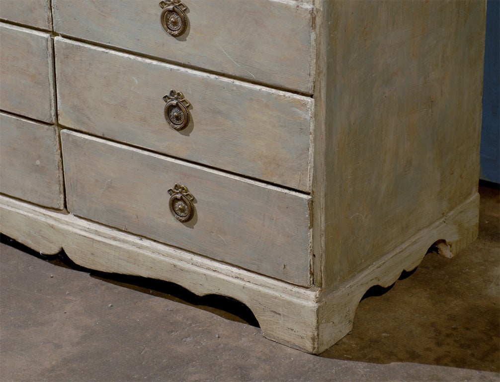 Turn of the 18th -19th C. Swedish Rococo Style Slant Front Secretary w/ Drawers In Good Condition For Sale In Atlanta, GA
