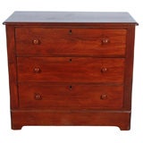 19THC NEW ENGLAND COTTAGE CHEST OF DRAWERS/PINE