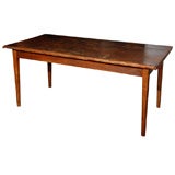 WONDERFUL 19THC ORIGINAL SURFACE NEW ENGLAND FARM TABLE