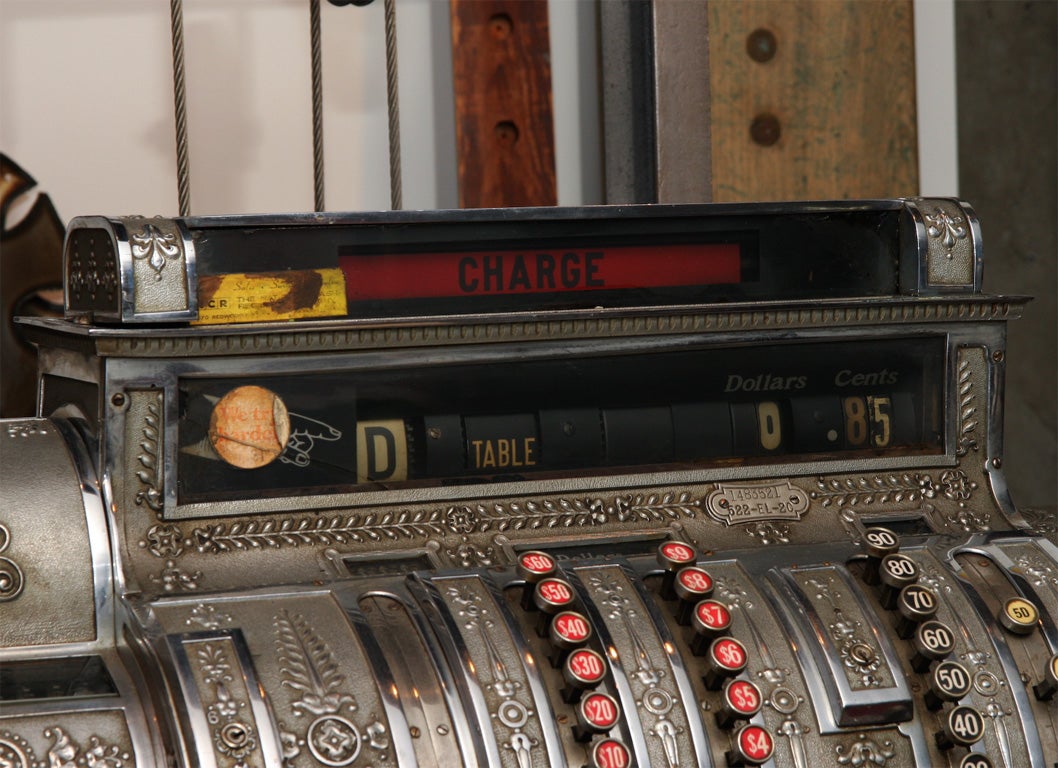20th Century GIANT National Nickel Plated Cash Register