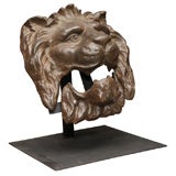 19th Century Iron Lion Head