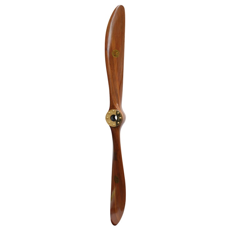 Royal Flying Corps Polished Walnut Biplane Fighter Propeller