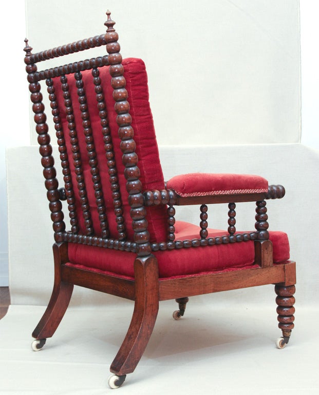 Bobbin-Turned Library Chair, England, c. 1860 1