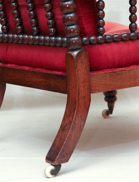 Bobbin-Turned Library Chair, England, c. 1860 2
