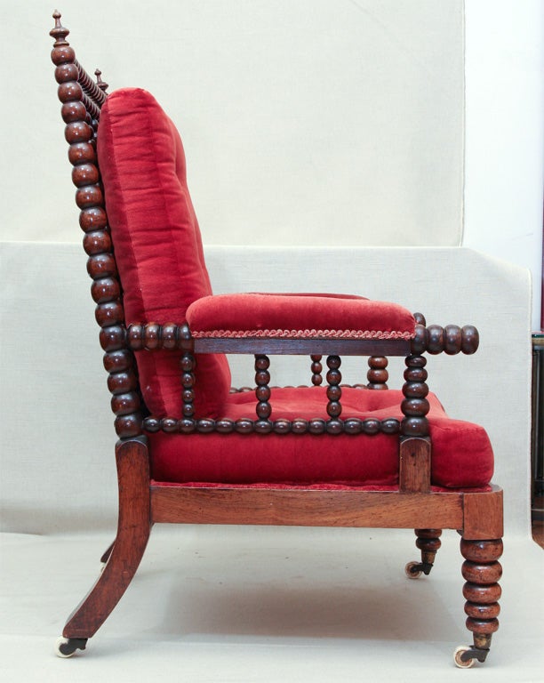 Bobbin-Turned Library Chair, England, c. 1860 3