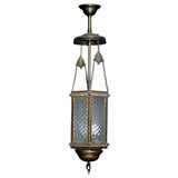 Antique Early Lantern with Original Glass