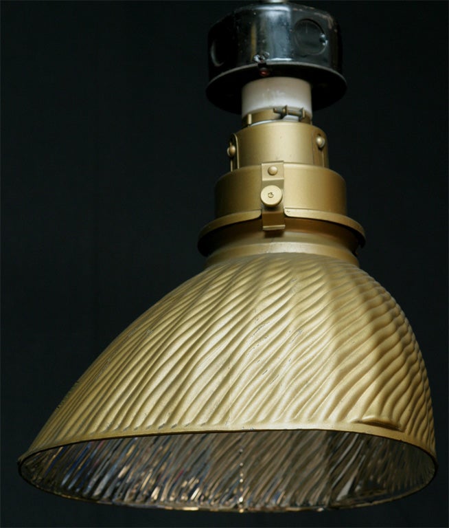 Mid-20th Century Mercury Glass Shade with Vintage Fitter For Sale
