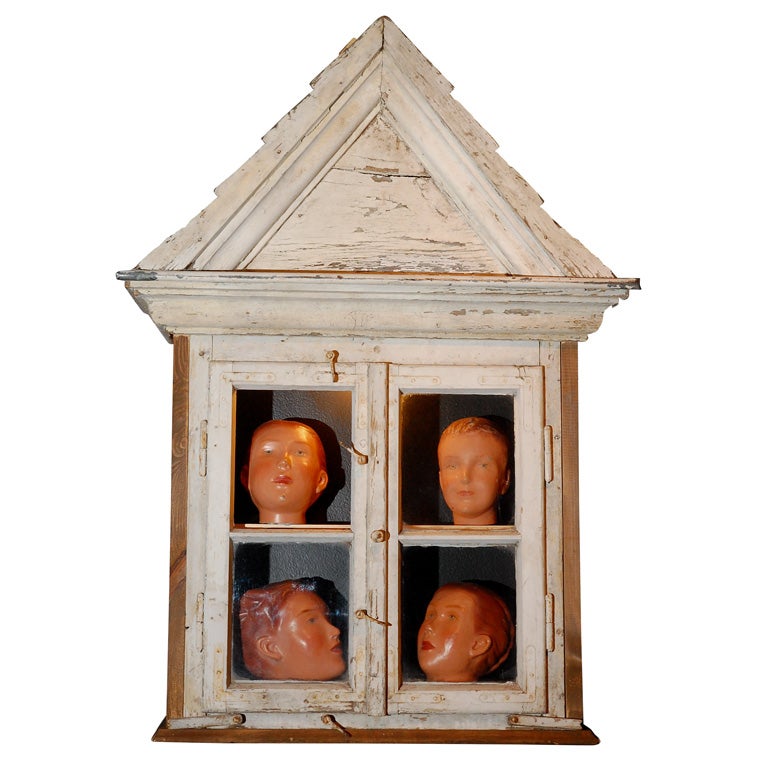 Belgium Windows with Glass Panes 
Child Mannequin Heads
