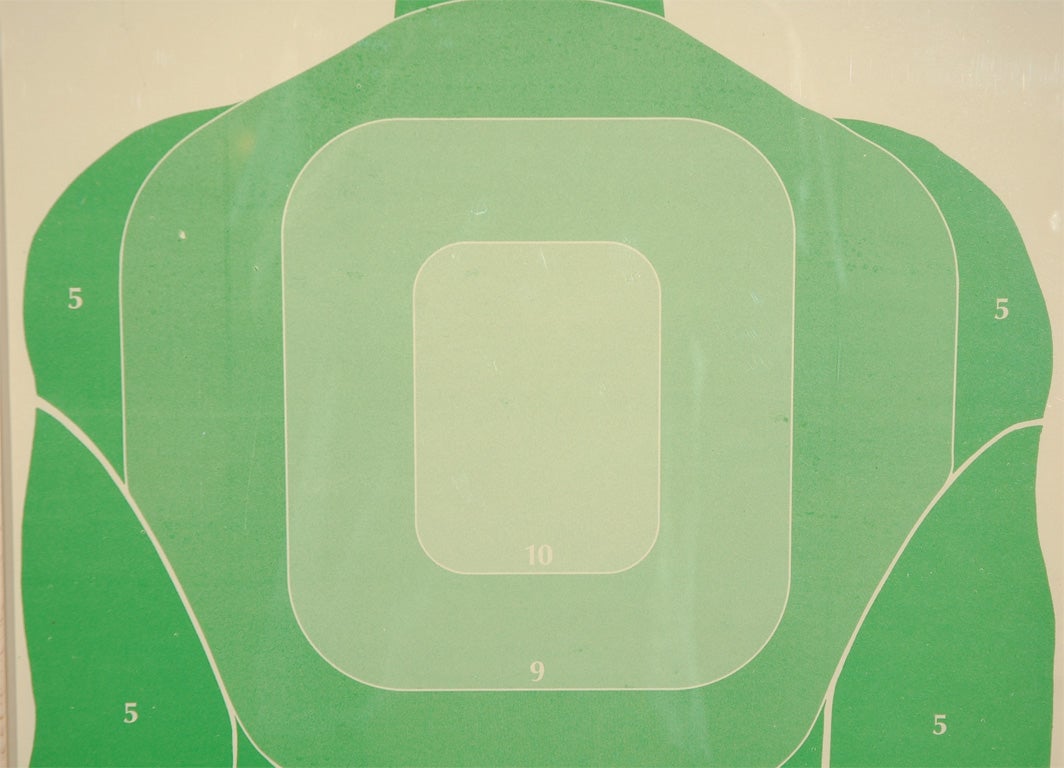 Framed Vintage Green Target Sign 1