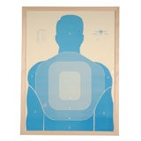 Framed Vintage Blue Target Sign