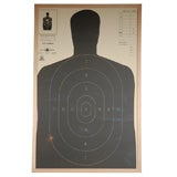 Framed Vintage Black Target Sign
