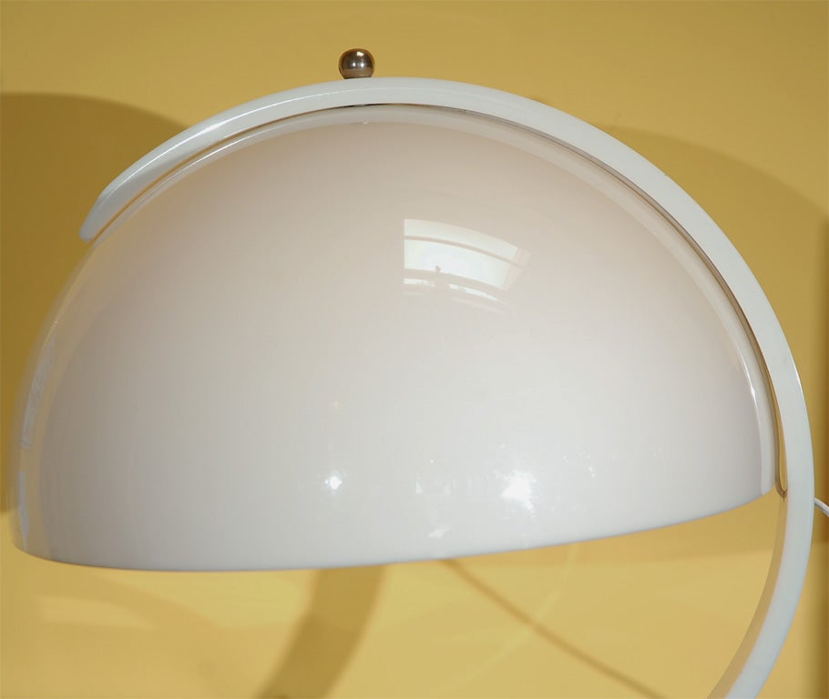 A Pair of 1950's French Desk Lamps with Domed Shades