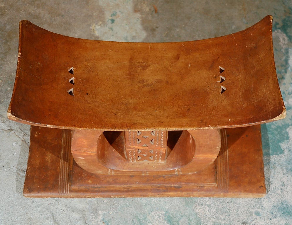 Wood Asante Stool from Ghana