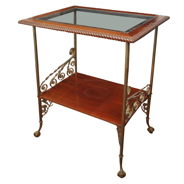 Antique Table With Glass Ball Claw Feet 10 For Sale on 1stDibs