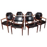 Eight Arne Vodder Dining Chairs