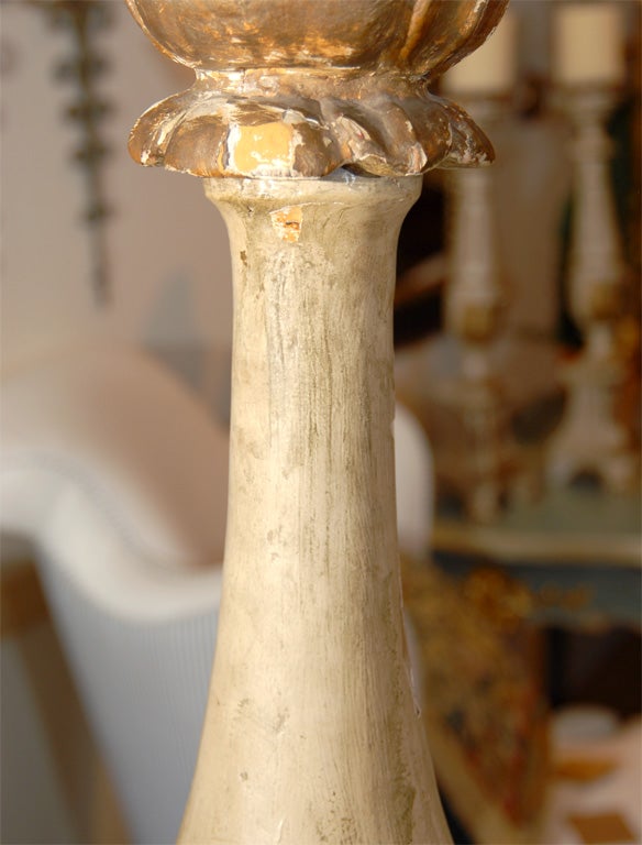 Wood Large-Scale Italian Candlestick For Sale