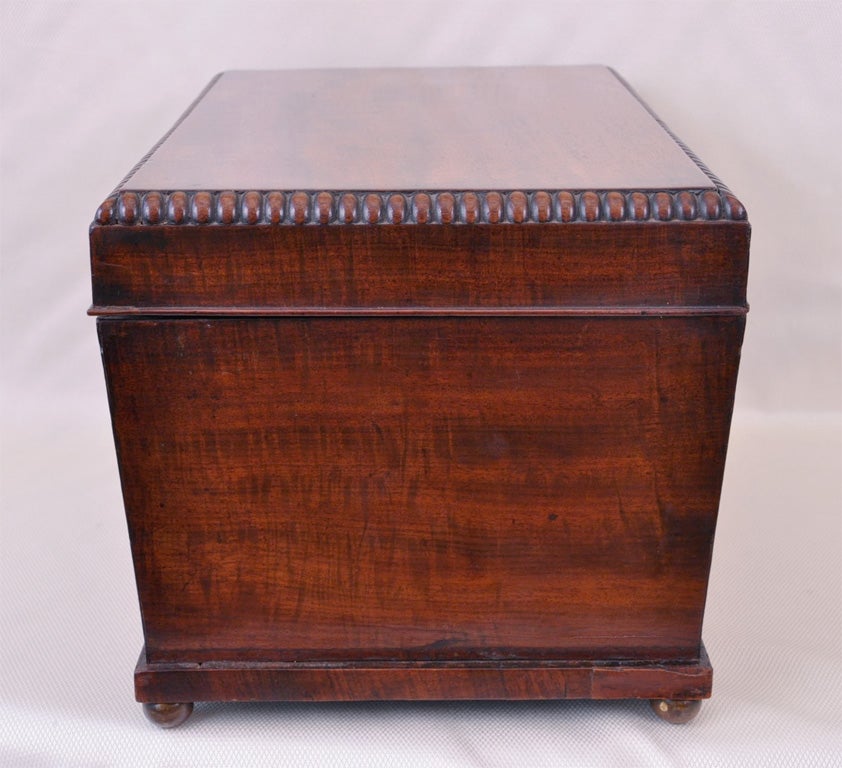 Hand-Carved  Period  Regency  Mahogany Coffer Style Box