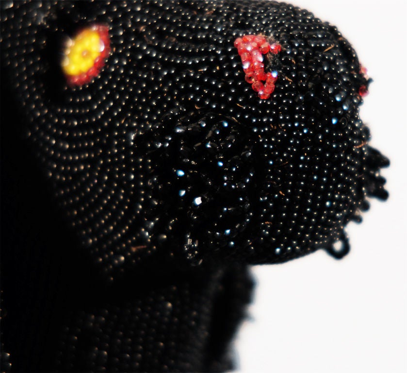 A Walborg Black Beaded Poodle Purse For Sale 1