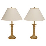 Pair of Venetian glass lamps