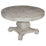 American Empire pedestal table wrapped in zinc