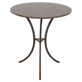 Iron and Stone Indoor/Outdoor Side Table