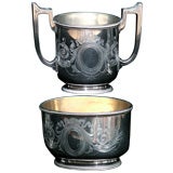 Boston Sterling Silver Waste Bowl and Sugar