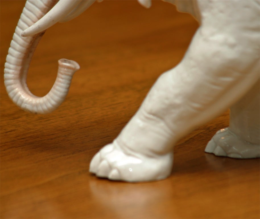 Beautifully decorated German Porcelain Elephant 3