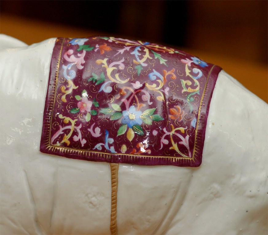 Beautifully decorated German Porcelain Elephant 5