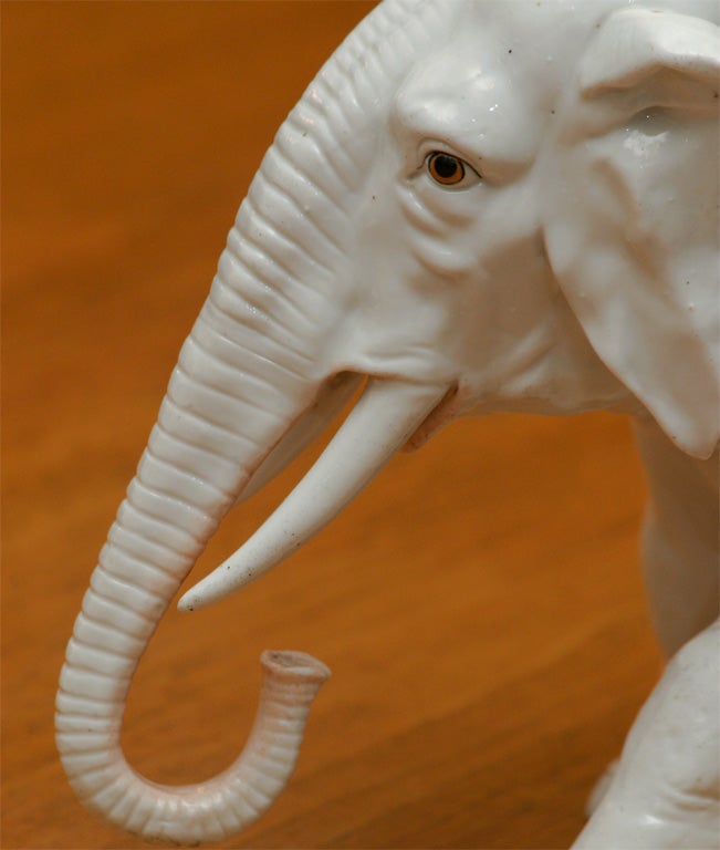 Beautifully decorated German Porcelain Elephant 6
