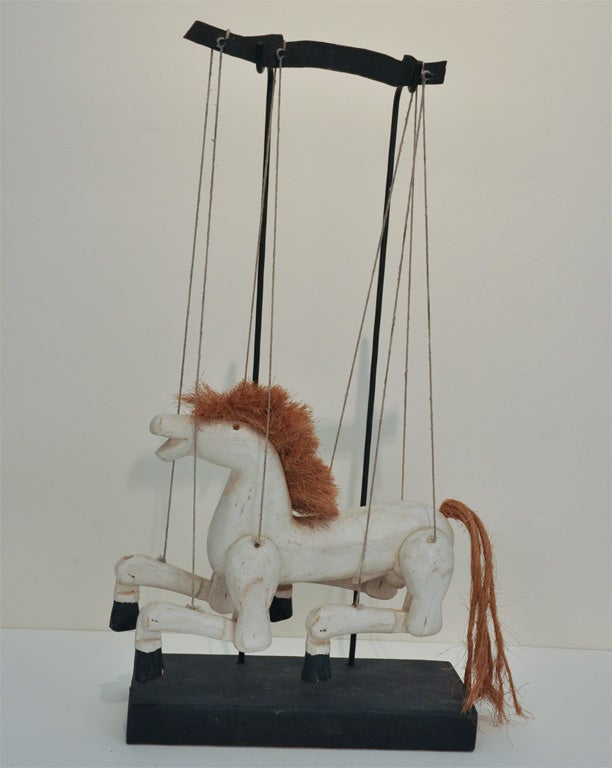 Folk Art Articulated Horse Marionette