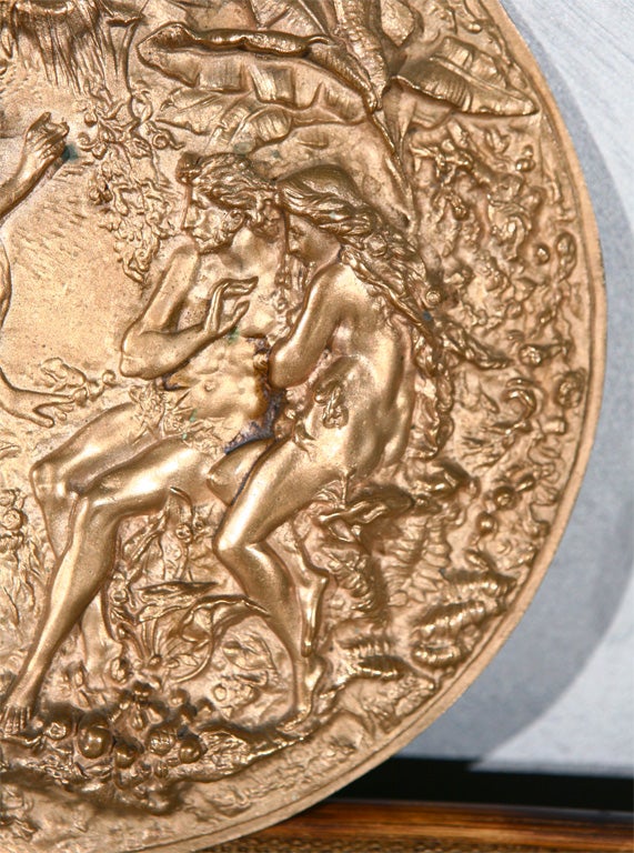 Bronze Plaque with Adam and Eve at 1stdibs