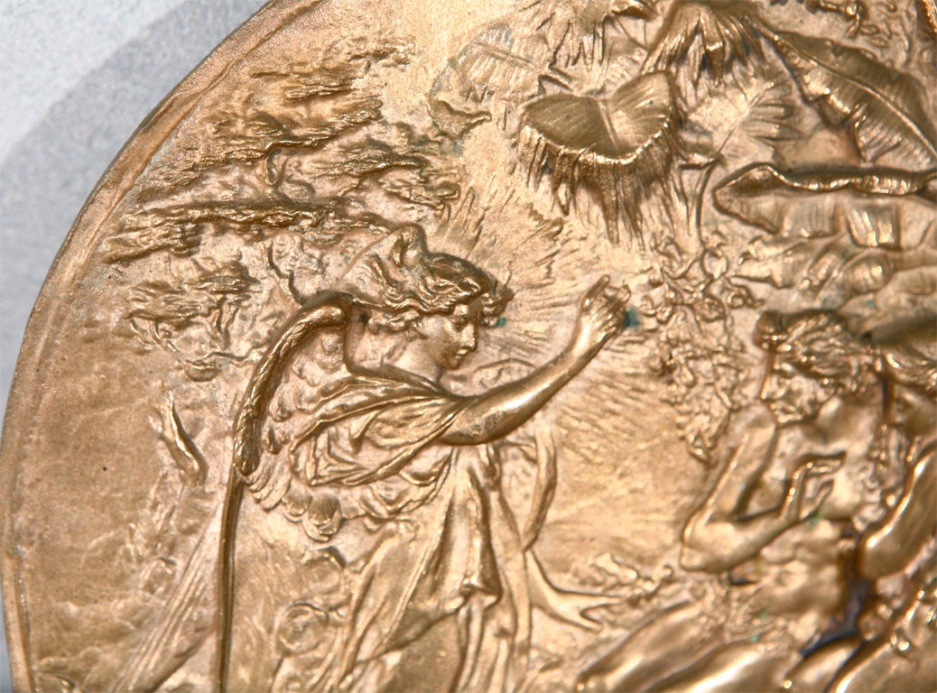Bronze Plaque with Adam and Eve at 1stDibs