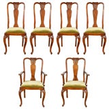 Set of Six Queen Ann style Chairs