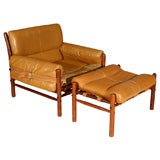 Arne Norell Arm Chair And Ottoman