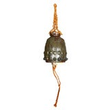 CA Art Pottery Bell with Braided Jute