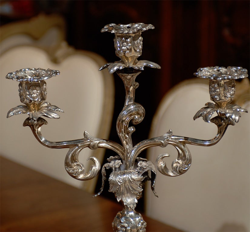 11 arm silver candelabra