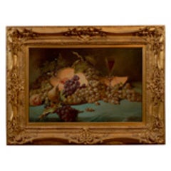 French 19th Century Framed Still Life Painting signed 12