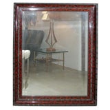 English Tortoiseshell Finish Wood Mirror