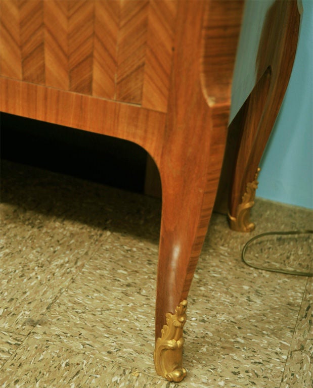 A LOUIS XV-XVI STYLE TAMBOUR SECRETAIRE. FRENCH, 20th CENTURY