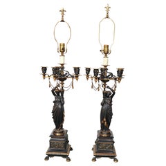 A PAIR OF FIGURAL TABLE LAMPS. FRENCH, C. 1900