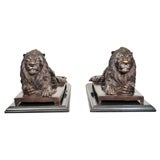 A PAIR OF LION FIGURES. PROBABLY ITALIAN, EARLY 20th CENTURY
