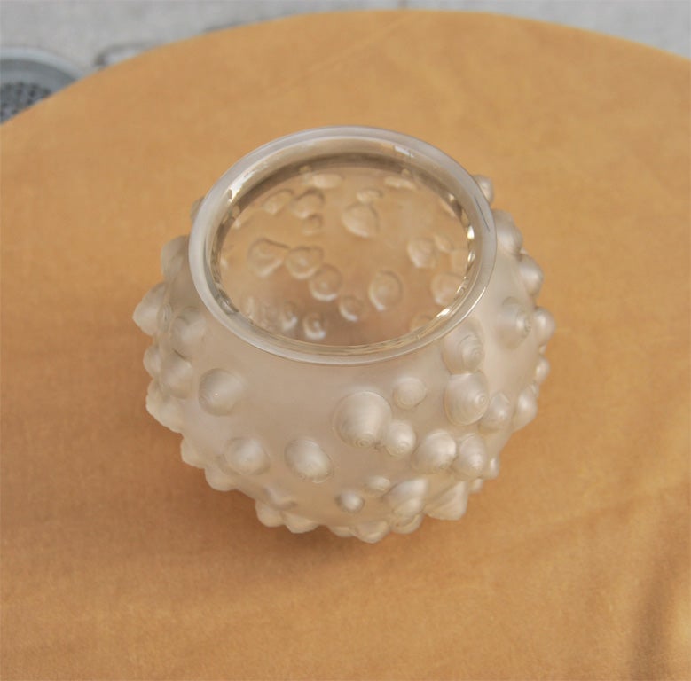 Art Deco Frosted Glass Vase by Lalique