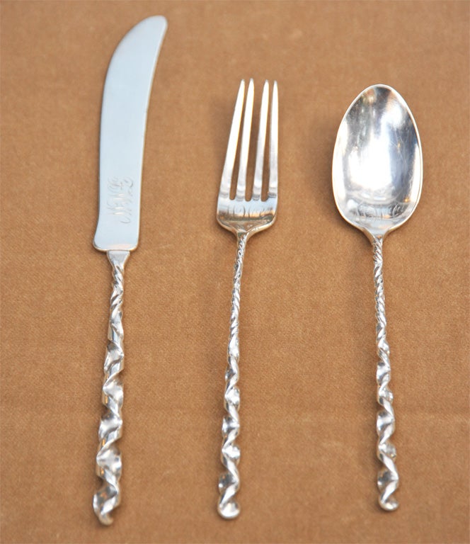Sophisticated Antique Sterling Silver Traveling Set by Whiting  4