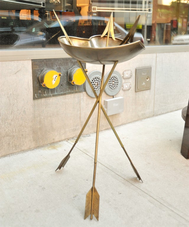 1940's Patined Brass Champagne Stand