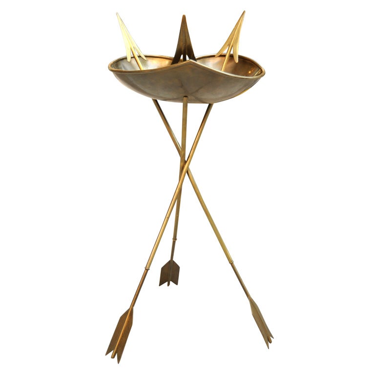 1940's Patined Brass Champagne Stand at 1stdibs