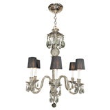 Vintage 1940's Hollywood Smoked Crystal Chandelier by Waterford