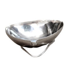 1940's Sterling Footed Bowl with Water Lily Design